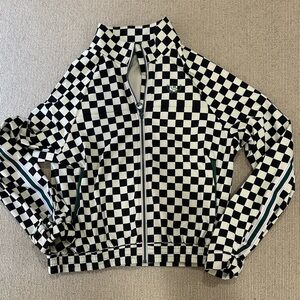 Fore All golf Checkered Black and White Zip-Up Jacket sz large